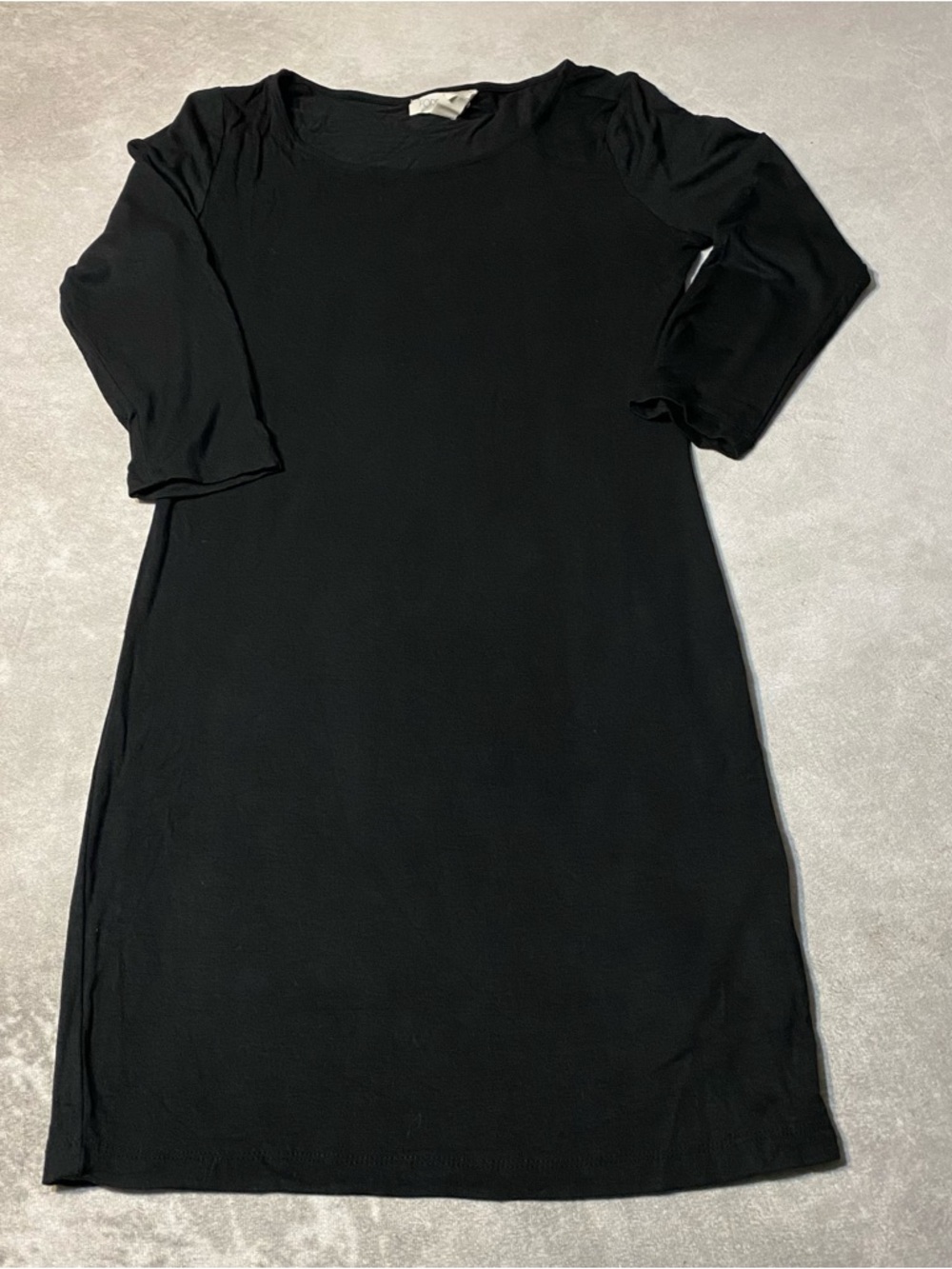 FOREVER 21 Size Large Slinky Women's Little Black Dress Long Sleeves Rayon Slim